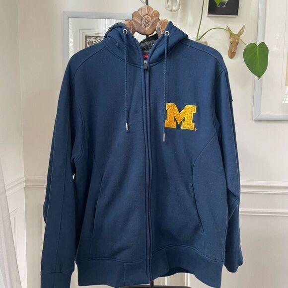 Franchise Club NCAA Michigan Wolverines Avalanche Fleece Jacket Dark Blue $125 X - Picture 2 of 11